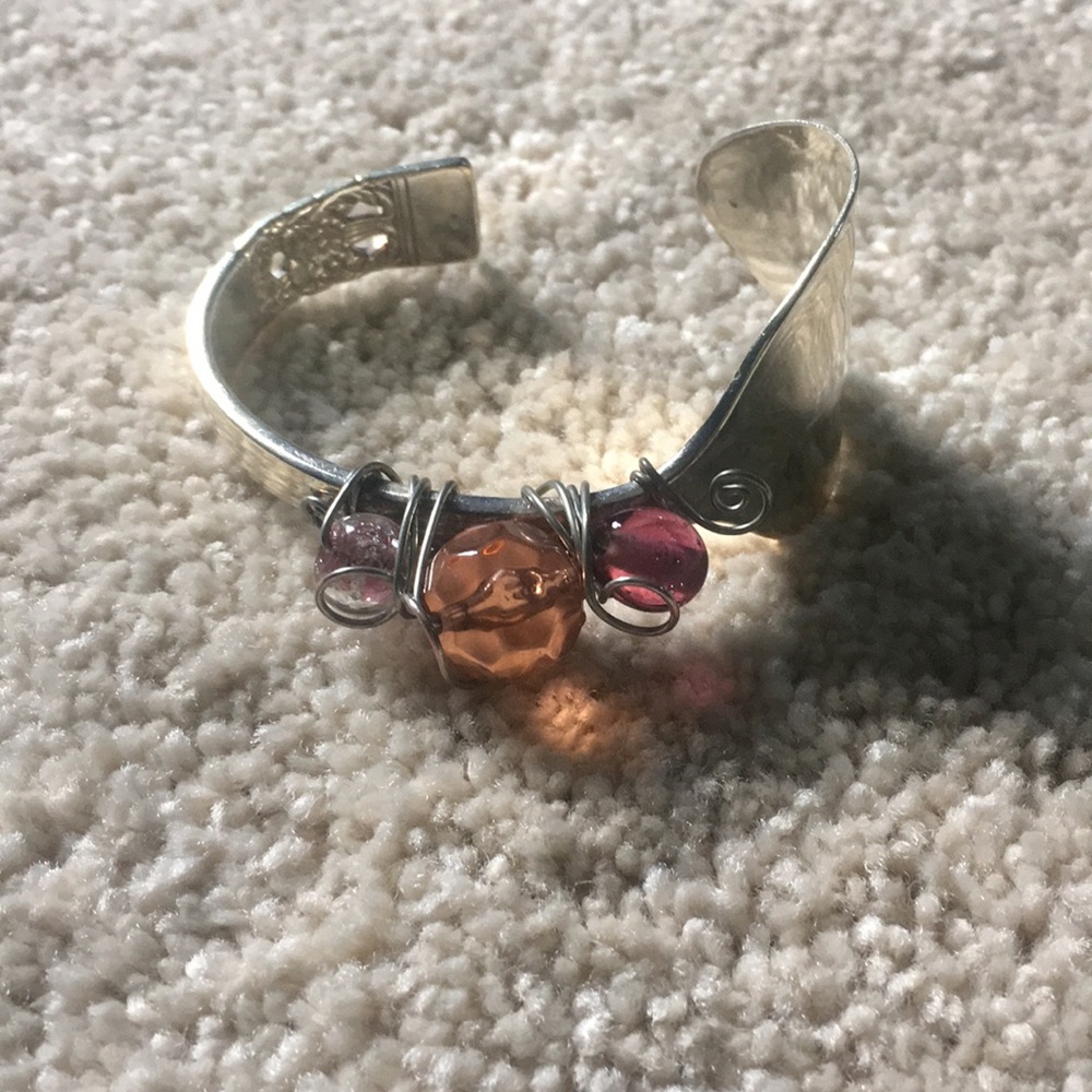 Silver spoon bracelet